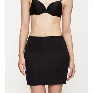 Unterrock TRIUMPH "Body Make-Up T Skirt 02", Damen, Gr. 40, schwarz, Single Jersey, Obermaterial: 87% Polyamid, 13% Elasthan, unifarben, Basic, Basic ca. Mitte Oberschenkel, Röcke Unterrock, nathlos, leicht