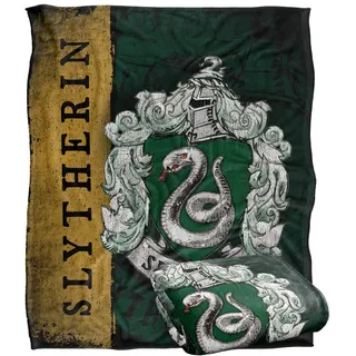 logovision HARRY POTTER Silky Touch Kuscheldecke, Optimalweich, 152 x 127 cm, Grün