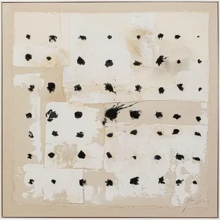 Kare DESIGN Wandbild 122,5 x cm Creative Dots 56155 Holz Beige Natur