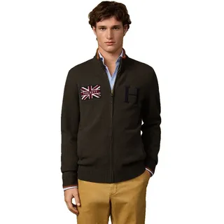 Hackett Heritage Rally Vollreißverschluss Pullover - Hunter Green - M