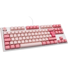 Ducky One 3 Gossamer Pink TKL Gaming Tastatur - MX-Ergo-Clear (DE, Kabelgebunden), Tastatur, Pink, Weiss
