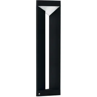 EGLO LED Außen-Stehlampe Nembro, 1 flammige Außenleuchte, Standlampe aus Aluminium-Guss in Schwarz und Kunststoff in Weiß, Außenlampe warmweiß, IP44