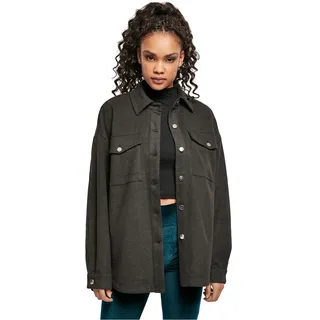 Urban Classics Damen Hemd Ladies Classic Overshirt Charcoal M