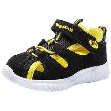 KangaROOS Jungen Unisex Kinder Ki-Rock Lite EV Sneaker, Jet Black Lemon Chrome, 23 EU