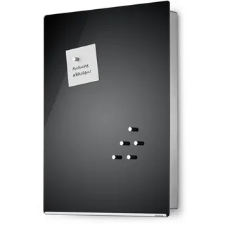 BLOMUS Schlüsselkasten -Velio- | Schlüsselbrett & Schlüsselbox für 14 Schlüsselbunde | inkl. 6 Magnete | Schwarz | 30x40x5 cm