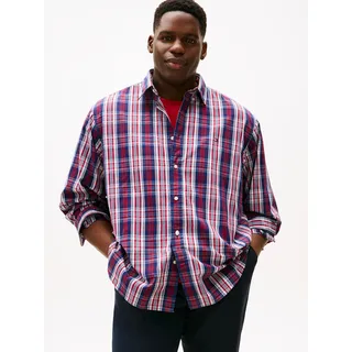 Tommy Hilfiger Big & Tall Langarmhemd kariert Blau 3XL