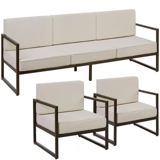 Tectake Comosa Garten-Loungeset für 5 Personen braun