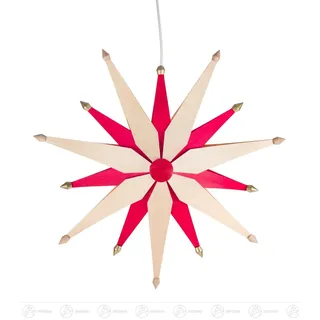 Fensterschmuck Weihnachtsstern dop. natur/rot elektr. Beleuchtung h=ca 50cmx50cm