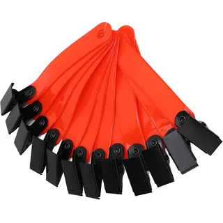 12PCS hohe Sichtbarkeit Trail Marker mit Clips reflektierende Baum Nägel für Wandern Jagd Outdoor (Orange)