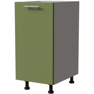 Feldmann-Wohnen Unterschrank Brerra 40 x 50 x 82 cm Grün/Grau
