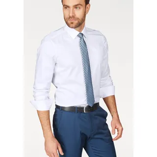 OLYMP Businesshemd »Level Five body fit«, mit extra langem Ärmel, weiß