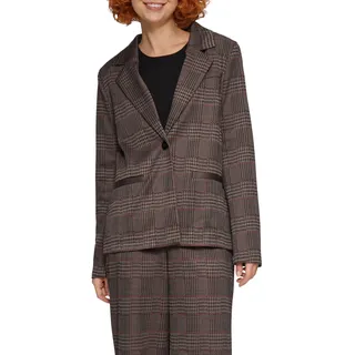 QS Karierter Blazer aus Viskosemix