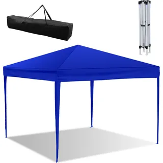 Izrielar Faltpavillon 3x3 m wasserdicht – Pavillon faltbar mit UV-Schutz 50+, Gartenzelt & Partyzelt, ideal für Garten, Camping, Hochzeit & Strand Blau - Blau