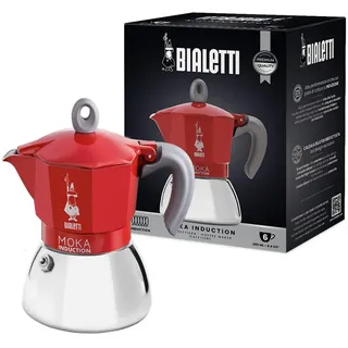 Bialetti Moka Induction 0,28 l 6 Tassen Rot