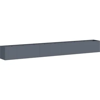 vidaXL Pflanzkübel Anthrazit 360/40/40 Cm Kaltgewalzter Stahl , Metall , 360x40x40 cm , Gartenzubehör, Hochbeete