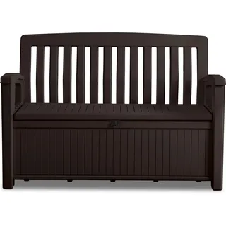 Tepro Patio Bank B132,7  x T63,5  x H89,5 cm mit 227 Liter-Aufbewahrungsfach, espressobraun - Braun