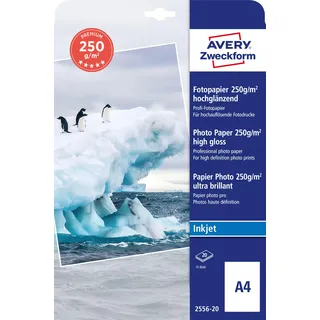 Avery Zweckform Inkjet Fotopapier A4 250 g/m2, 20 Blatt