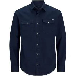 JACK & JONES Langarmhemd Jeanshemd Blau XXL