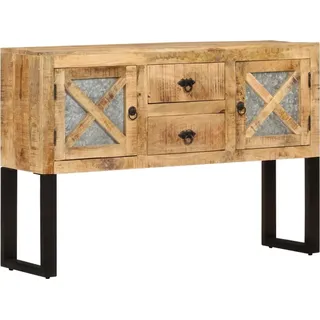 Langlebig Vitrinenschrank Sideboard 110x30x74 cm Raues Mangoholz - Kommoden Octo4089082 1parcel - Braun