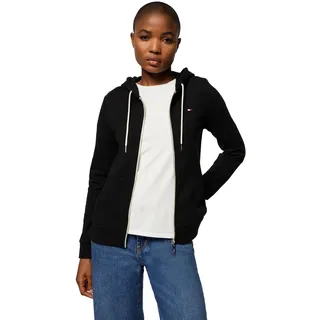 Tommy Hilfiger Damen Zip-up Hoodie-Klassisches Sweatshirt Kordelzug und Kapuze Kapuzenpullover, schwarz, XL (5er Pack)