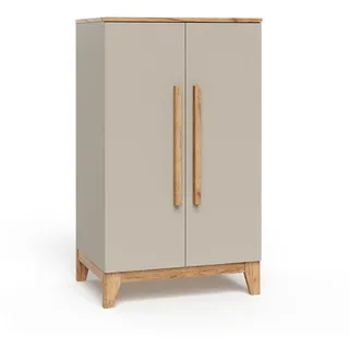 VitaliSpa Kinderkleiderschrank Malia Cashmere/Artisan 70 x 120 cm , Kaschmir, Eiche Artisan , Holzwerkstoff , 6 Fächer , Rechteckig , 70x120x53.4 cm , Babymöbel & Kindermöbel, Babyzimmer, Babykleiderschränke