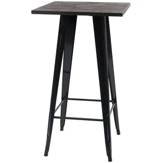 MCW Stehtisch A73 inkl. Holz-Tischplatte, Schwarz