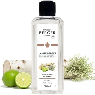 Maison Berger – Nachfüllung Unberührte Landschaft 500 ml für Lampe Berger – 2-in-1 geruchsneutralisierendes Raumduft-Öl – Limette, Tomatenblätter