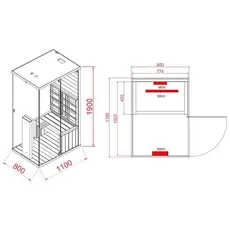 Bild von Billund 1 Infrarotkabine (1350 Watt)