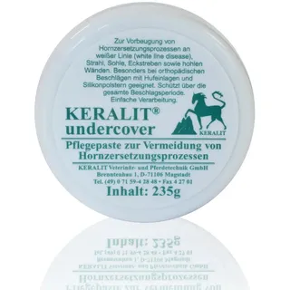 Keralit Undercover Hufpflegepaste – Langzeit Hufschutz bei Hornzersetzung & Strahlfäule | Für Beschlag mit Eisen, Platte & Silikon | Kurkuma & Rindenextrakte, 235 g