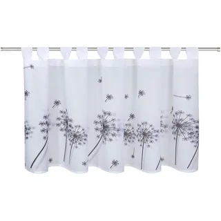 Gerster Scheibengardine »Christina« Schlaufen 1 Stk. tlg. HxB: 50x145, mit modernem Druckdesign, grau