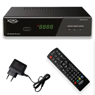 XORO HRS 2610 V3 DVB-S/S2 HD-Satellitenreceiver, HDMI, SCART, USB, Unicable | TV- und Radioprogramme in SD/HD, vorprogrammierte Senderliste für ASTRA 19,2° Ost und 12-V-Betrieb für Camping & Wohnmobil
