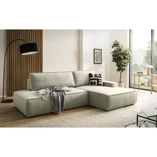OTTO home Ecksofa Cord 2-Sitzer Hellgrün
