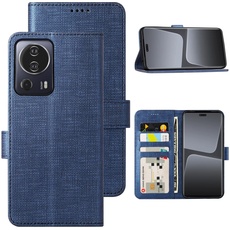 Foluu Handyhülle für Xiaomi Mi 13 Lite Hülle, Brieftaschen-Hülle [Premium Leder] [Standfunktion] [Kartenfach] [Magnetverschluss] TPU Bumper Stoßfeste Klapphüllen für Xiaomi 13 Lite 5G 2023 (Blau)