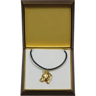 Shiba Inu - Hundehalsband in Geschenkbox, vergoldeter Anhänger für Hundefans, auffälliger Schmuck von Art-Dog