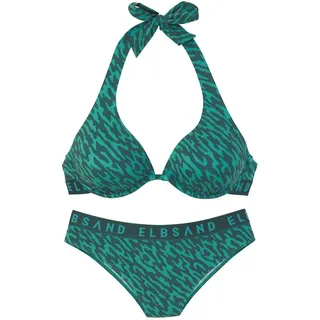 ELBSAND Bügel-Bikini Damen petrol bedruckt Gr.38 Cup D