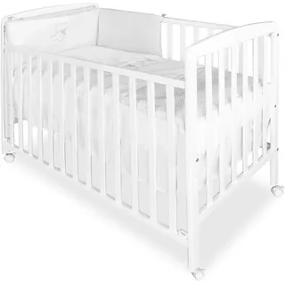asalvo 12371 - Wiege aus Holz, 120 x 60 cm, weiß