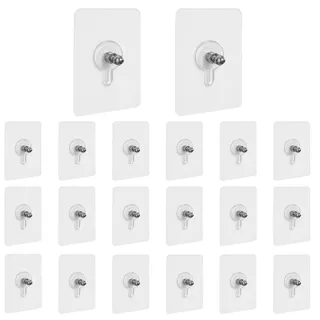 20 Stück Klebeschrauben,Klebe Schrauben Ohne Bohren,Selbstklebende Schrauben für Küchen und Badezimmer (5cm*8cm)
