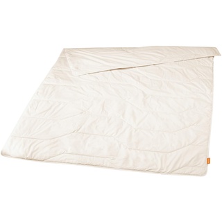 sleepling Sommerdecke Lyocell Tencel Baumwolle leichte Bettdecke 155 x 220 cm, weiß