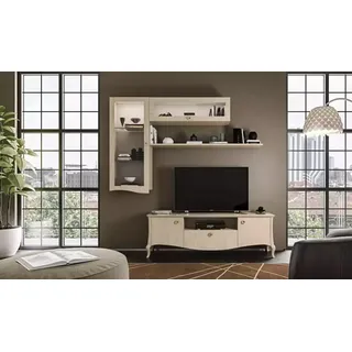 Luxus tv -Ständer Wohnzimmer rtv Lowboard Wandregale Beige Wohnwand Neu - Beige