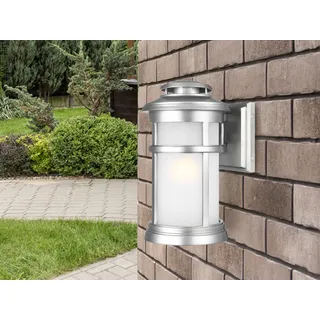 Außenleuchte im Landhausstil, Laternen für draußen wetterfest Silber, Höhe 33cm