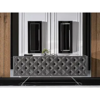 Esszimmer Kommode Sideboard mit Spiegel Modern Luxus Kommoden Holz Design