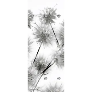 Queence Garderobenleiste Blüte grau