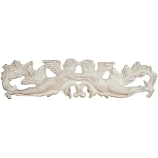 Biscottini Tür-Deko, Wanddekoration aus Holz, antikweiß, L 87 x T 6 x H 22 cm, hergestellt in Italien