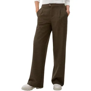 s.Oliver Regular: Karierte Wide Leg-Hose