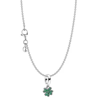 Pandora Halskette Vierblättriges Kleeblatt Silber