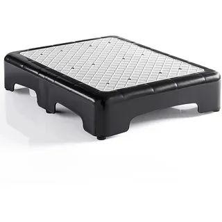 VOUNOT One Step Hocker 40 x 20 x 30 cm Schwarz