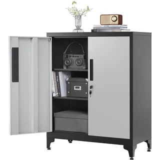 Songmics Aktenschrank 80 x 40 x 180 schwarz