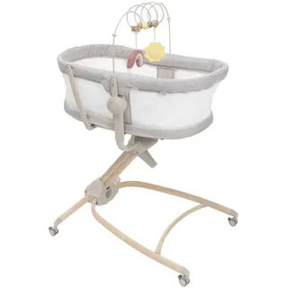 Chicco Baby Hug 4in1 Armonia, Wiege, Wippe, Hochstuhl und Tischstuhl 0-36 Monate, höhenverstellbar mit Pedal, Spielbügel und Netzstoff für Luftzirkulation, platzsparende Lösung