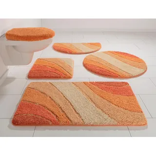 Badematte OTTO HOME "Josie, Badvorleger, Badezimmer Teppich" Gr. 6, orange (terra), H:20mm, Polyester, Badematten, Badematte, Badteppich, Badematten, rechteckig, rund & als 3-tlg. Set erhältlich, Topseller