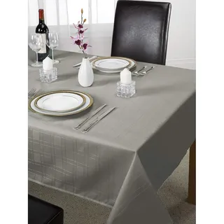 Emma Barclay Jacquard-Tischdecke, kariert, silberfarben, 60 x 84 cm, 152 x 213 cm